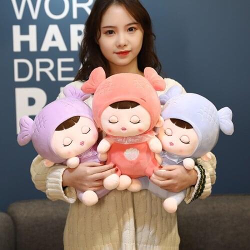 35cm New Kawaii Plush Angel Doll Toys Stuffed Soft Plush Angel Fish Appeasing Toys for Baby Kids Girls Birthday Gift Home Decor