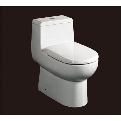 2016 new style water closet one piece S-trap ceramic toilets with PVC Adaptor and soft close seat cover AST346 UPC cerificate