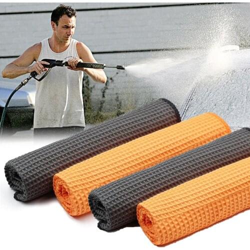 Soft Car Window Care Microfiber Wax Polishing Detailing Towel 2Pcs Car Cleaning Wash Traceless Cloth Kitchen Cleaner 40*40cm