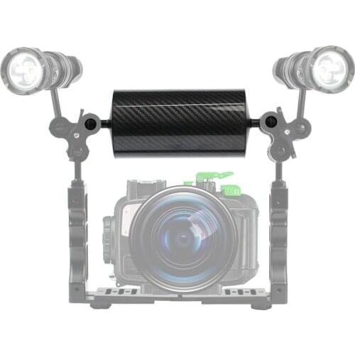 Carbon Fiber Float Buoyancy Diving Housing Aquatic Arm Extended Bracket Dual Ball Floating Arm Mount Camera Underwater Tray Kit