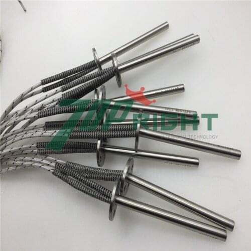 High density split tube dia.8x60mm 24v150w resistance cartridge heater with 4pcs M4 screw hole