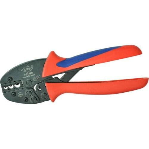 S-616TD High Quality Hand Crimping Tools for crimping non-insulated cable links 4-6,6-10,10-16mm2 12-6AWG Ratchet Plier crimper