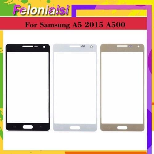 For Samsung Galaxy A5 2015 A500 A500F A500FU A500M A500Y A500FQ Touch Screen Front Glass Panel TouchScreen Outer Lens