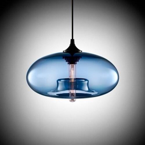 Modern minimalist glass ball pendant lamp personality clothing shop cafe bar restaurant 6 color E27 glass hanging lamp