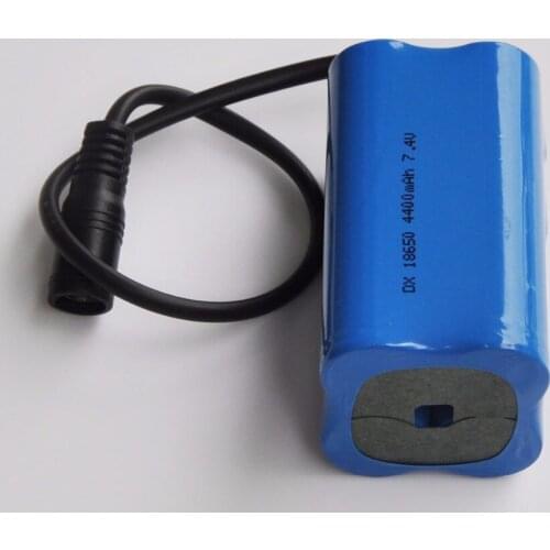 US 1-2PCS 4400mah 8.4V 7.4V 18650 Rechargeable Lithium ion Battery Pack Li-ion cell for LED fishing flashlight headlight torch