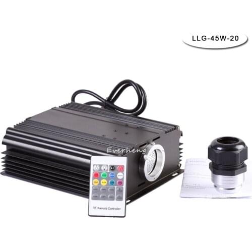 Waterproof 1.5mm metal end fitting piece Emitting with cable Length 30m and 45W LED Light Source remote Controller