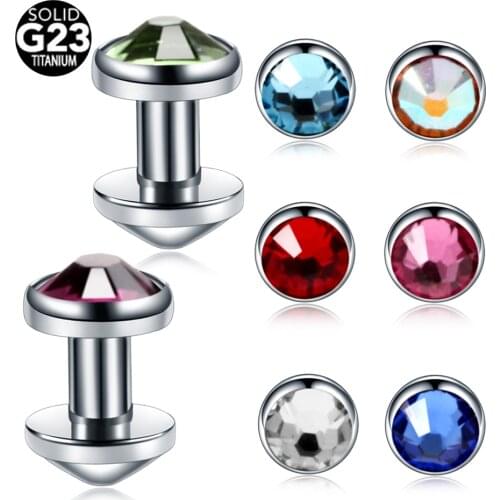 1PC 100% G23 Grade Titanium Micro Dermal Anchor Top with Gem Dermal Piercings Dermal Anchors Titanium Piercing Sexy Body Jewelry