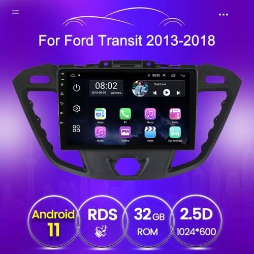 2din Android 11 Car Multimedia Player 2+32G Radio For Ford Transit Tourneo Custom 2013-2018 2019 2020 Stereo GPS Navi BT No Dvd