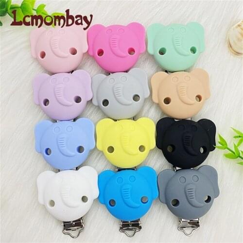 3Pcs Baby Elephant Pacifier Clips Cartoon Metal Infant Soother Clasps Holders Accessories Diy Porta Chupetes Bebe Chupete Clip