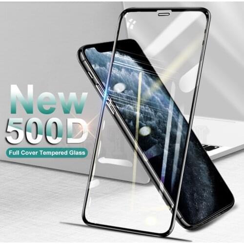 500D Full Curved Protective Glass For iphone 11 XR X XS 11Pro Max SE 2 Tempered Screen Protector iphone 7 6 6S 8 Plus Glass Film