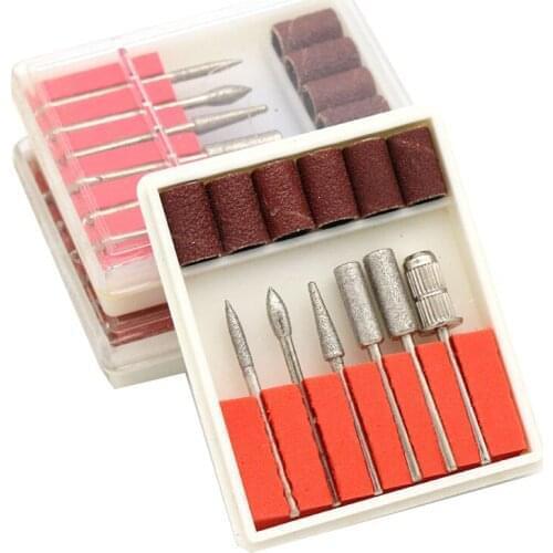 6pcs Electric Nail Drill Bit Polishing Grinding Head For Manicure Machine milling cutters Nail Art