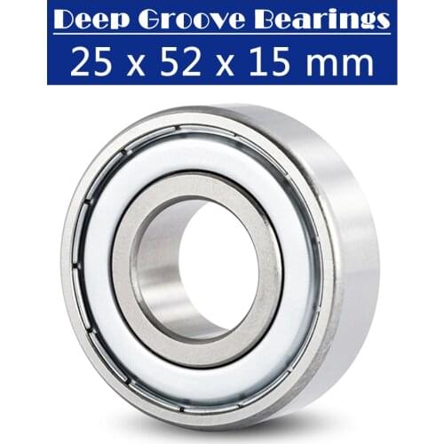 6205ZZ Bearing 25*52*15 mm ABEC-3 ( 2 PCS ) For Industrial Drills Deep Groove 6205 Z ZZ Ball Bearings 6205Z