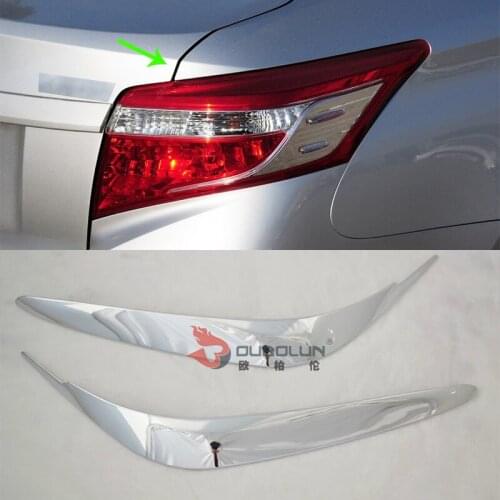 Car Accessories Exterior Decoration ABS Rear Tail Light Lamp Eyebrow Cover Trim For Toyota Vios/Yaris Sedan 2014 Car-styling
