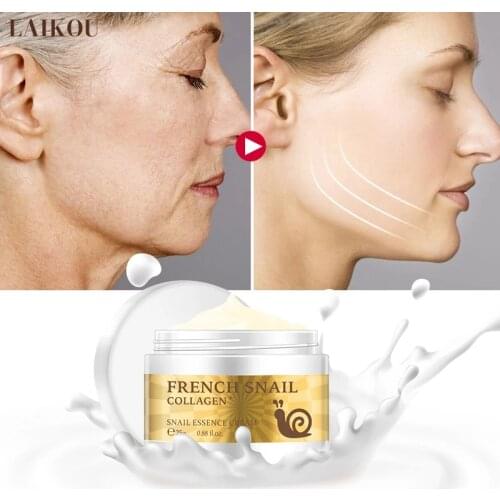 Snail Face Cream Collagen Whitening Anti-Aging Hyaluronic Acid Moisturizing Lifting Firming Anti-Wrinkle Brightening Skin Care
