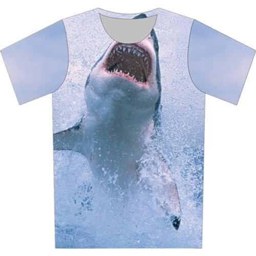 Joyonly Boys/Girls Animal Shark Sea Wave Design T-shirt 2018 Summer Children T shirts Baby Kids Cool 3d Tops Tees 4-20 Years Old