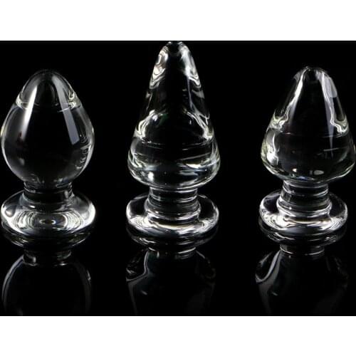Crystal Glass Butt Plug Adult Toys Sex Toys G-spot Stimulator Crystal Glass Pleasure Wand Anal Plug for Couple dropshipping