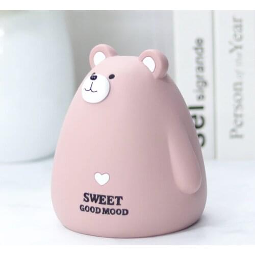 Bear Piggy Bank Kid Save Money Box Safe Cash Moneybox Cute Piggy Bank Counter Dispenser Coin Jar Salvadanaio Mini Atm AD50PB