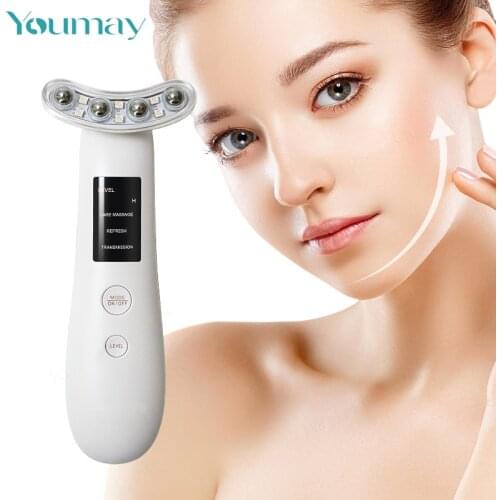 Youmay EMS Facial Massager Microcurrent Face Lifting Machine LED Therapy Skin Tightening Beauty Device Face Firming Care