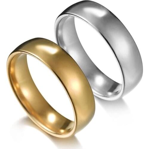 Fashion Luxury Golden Engagement Wedding Ring Couple Ring Simple Fashion Style Fine Jewelry Anniversary Gift Men and Women Ring