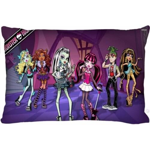 UKPI-LF186 New Arrival Custom monster high Zippered Rectangle Pillowcases s Size 35X45cm (one side) D86