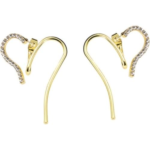 New Earrings Fashion Jewelry Heart-shaped Shape Simple Statement Exaggerated Earrings Wholesale Aretes De Mujer