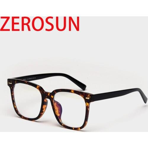 Zerosun Computer Glasses Men TR90 Blocking Blue Light Oversized Prescription Spectacles Progressive Vintage Myopia Hyperopia