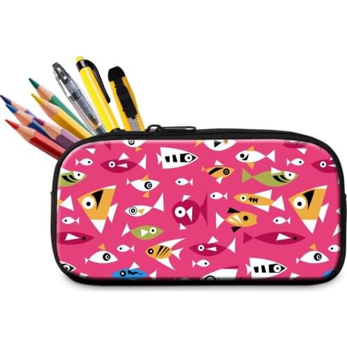 Cartoon Fish PencilCase Storage Pencil Box For Student Large Capacity Pouch Stationery Boys Girls Gift School Supplies