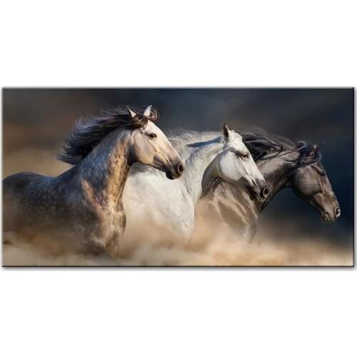 Posters and Prints Running Horses Canvas Paintings on The Wall Modern Wall Art Canvas Animals Wall Pictures Home Wall Decoration
