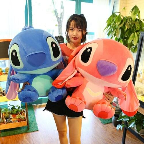 35-65cm Stitch Lilo & Stitch Plush Doll Toy Big Size Disney Giant Anime Cartoon Stitch Soft Stuffed Plush Pillow Kawaii Kid Toys