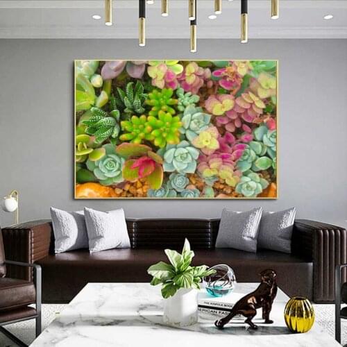 Full drill square Crystal Paintings Succulent Plants Diamond Embroidery Full round 5d Diy diamond painting Rhinestone Mosaic
