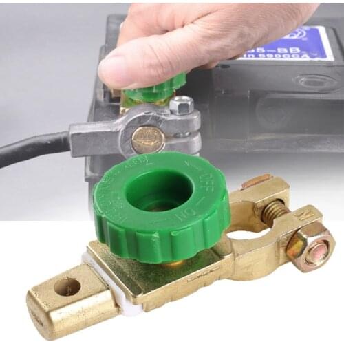 Car Motorcycle Battery Terminal Link Disconnect Switch Power Isolator Quick Zinc Cut-off Switch Rotary Car Auto Interior Parts