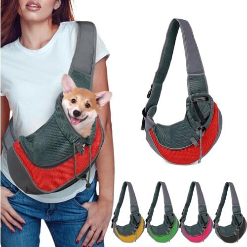 Wearable Backpack Puppy Carrier for Small Dogs Purse Breathable Mesh with Pouch and Adjustable Strap Carrier