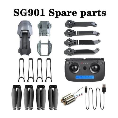 SG-901 SG901 RC Drone Quadcopter spare parts blade remote control charging line Protection ring arm motor shell Storage bag