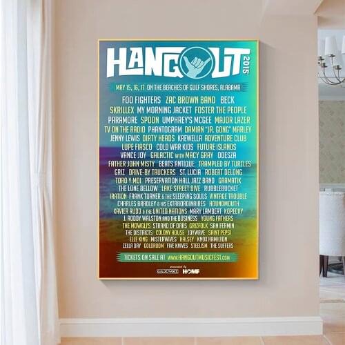 SP105 Silk Cloth Wall Poster Hangout 2015 Art Home Decoration Gift