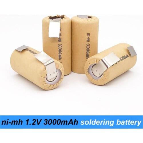 Turmera 1.2V Ni-MH Rechargeable Battery 3000mAh 30A Solder Strip for screwdriver battery Electric Drill and Robot Vacuum Cleaner