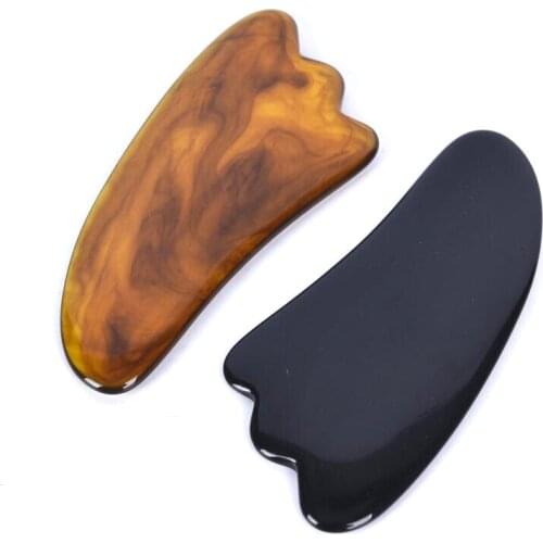 1Pcs Natural Resin Gua Sha Board Acupuncture Massage Face Lifting Stone Guasha Scraping Facial Massage