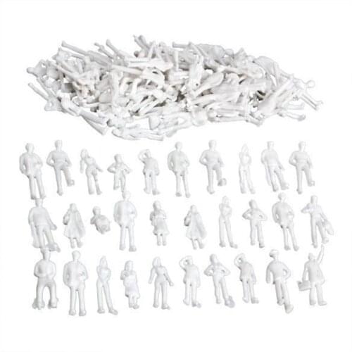 100PCS Figures 1: 75 Scaled Models Train Building People for Layout