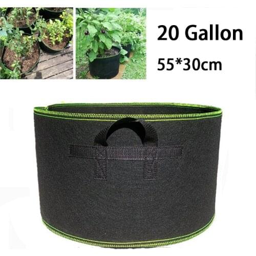 20 Gallon Hand Held Plant Grow Bags Fabric Pot Vegetables Flower Bags Plant Growing Container Gardening Tools Jardim Orchard