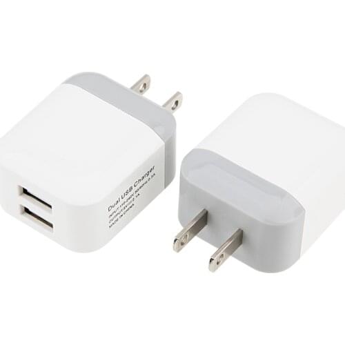 20pcs/lot 5V 2.1A Dual USB Ports US Plug Wall Charger Adapter Double USB 2-Port For Samsung iPhone Xiaomi Smart Mobile Phone