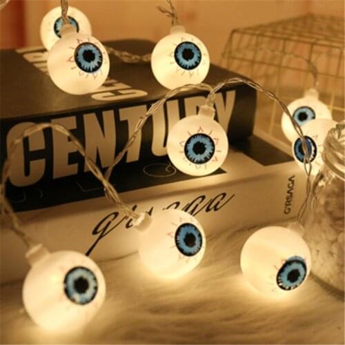 2021 Halloween Decorations 1.5M 10 LED String Lights Skull Pumpkin Head Horror LED String Lights Bar Home Party Decoration