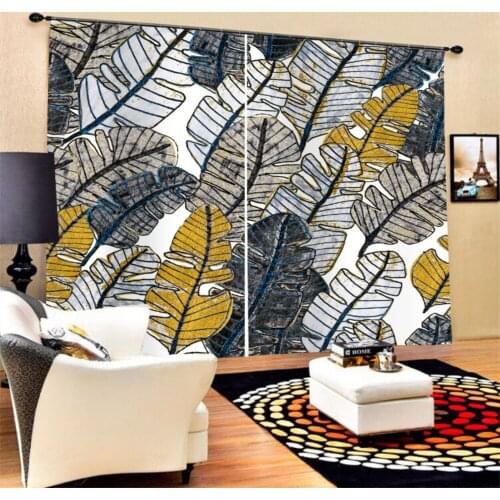3D Print Window Curtain Feeling the Autumn Polyester Blackout Curtains Bedroom Kitchen Living Room Curtains with Hook 2 Panels