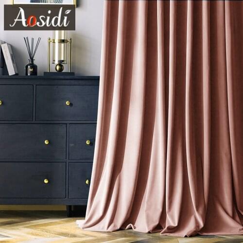 Aosidi Luxury Thick Velvet Curtains for Bedroom Living Room Window Wide Blackout Curtains for Out Door Curtain Panels Drapes 85