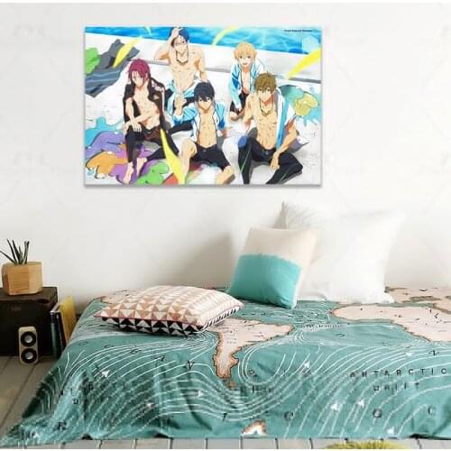 Free! Eternal Summer Iwatobi Swim Club Canvas Poster Art Picture Prints Home Decor Wall Decoration For Living Room