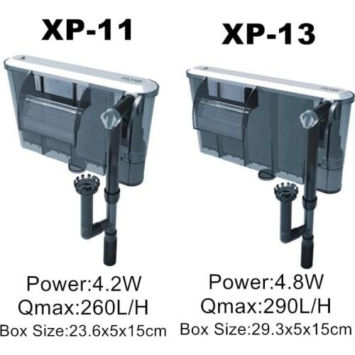 220V Silent Aquarium External Waterfall Filter 3 In 1 Fish Tank Hang on Filter Pump Remove Oil Water Circulation Filter Box