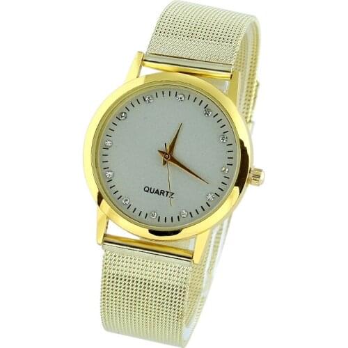 Women Watches Gold Color Rhinestone hours Metal Band Ladies Luxury Brand Famous Relogio Quartz Watch fashion