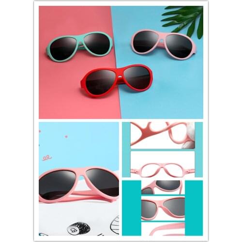 New Kids Polarized Sunglasses Boys Girls Sun Glasses Silicone Safety Glasses Gift For Children Baby Uv400 Eyewear S92369