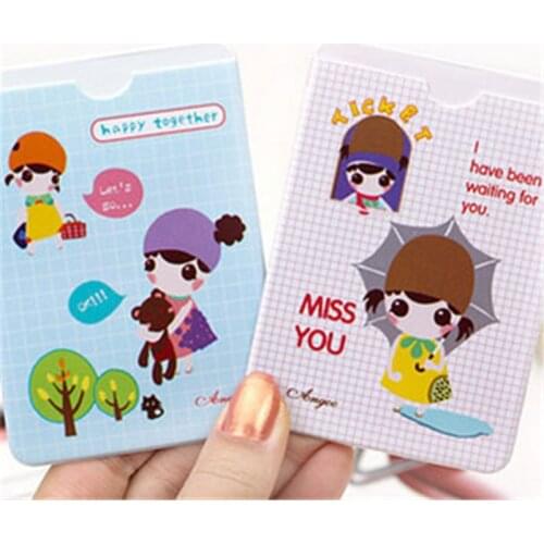 DL Hand painted cartoon fruit girl double 2 card set bank Kaka set custom print LOG0 Exquisite office supplies small gift