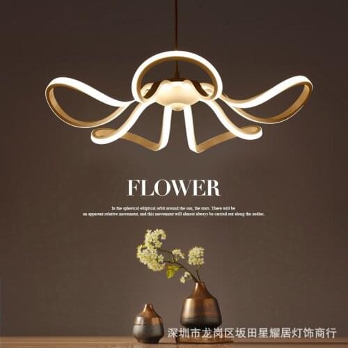 Led simple dining room lamp postmodern bedroom lamp personality creative art living room study lamp Nordic Chandelier