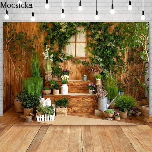 Mocsicka Spring Garden Backdrop for Photography Children 1st Birthday Cake Smash Photo Props Studio Booth Background