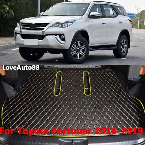 Car trunk mats cargo Liner Car Pad full cover case carpet rugs For Toyota Fortuner 2016 2017 2018 2019 2020 Car Accessories